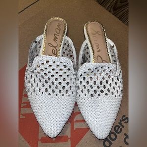 Sam Edelman mule (woven/ white)